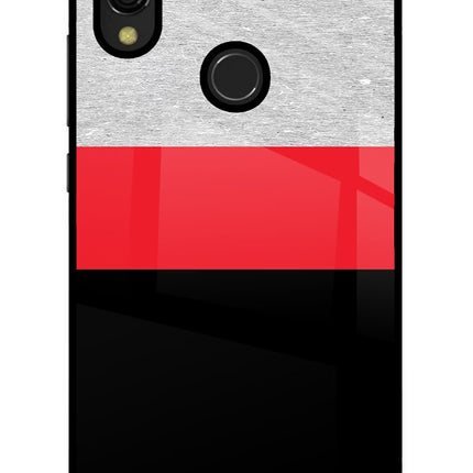 Tri Color Pattern Redmi 7 Glass Case