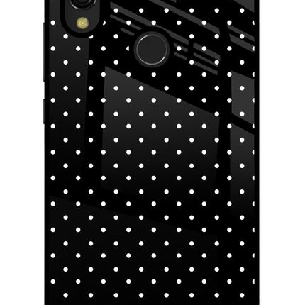 White Dots Redmi 7 Glass Case