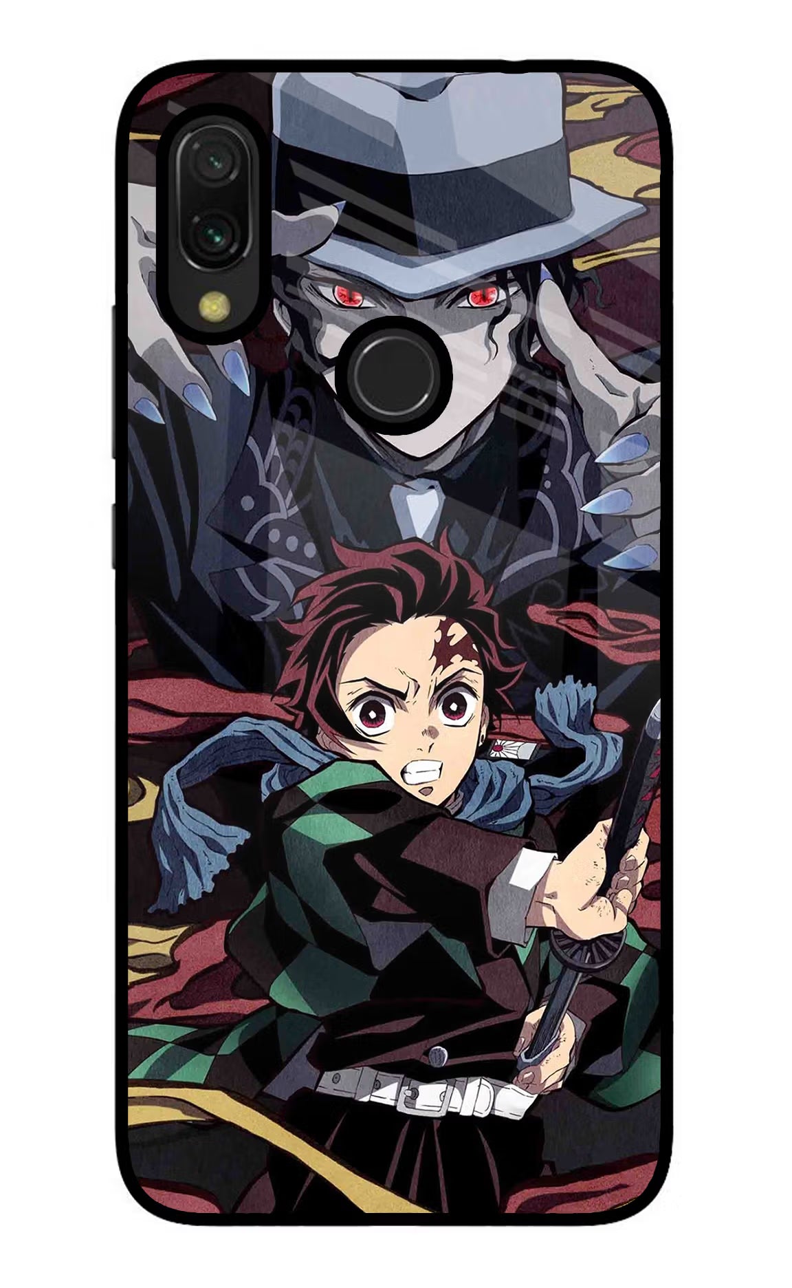 Demon Slayer Redmi 7 Glass Case Back Cover by Casekaro