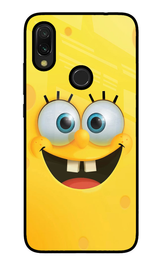 Sponge 1 Redmi 7 Glass Case Back Cover by Casekaro