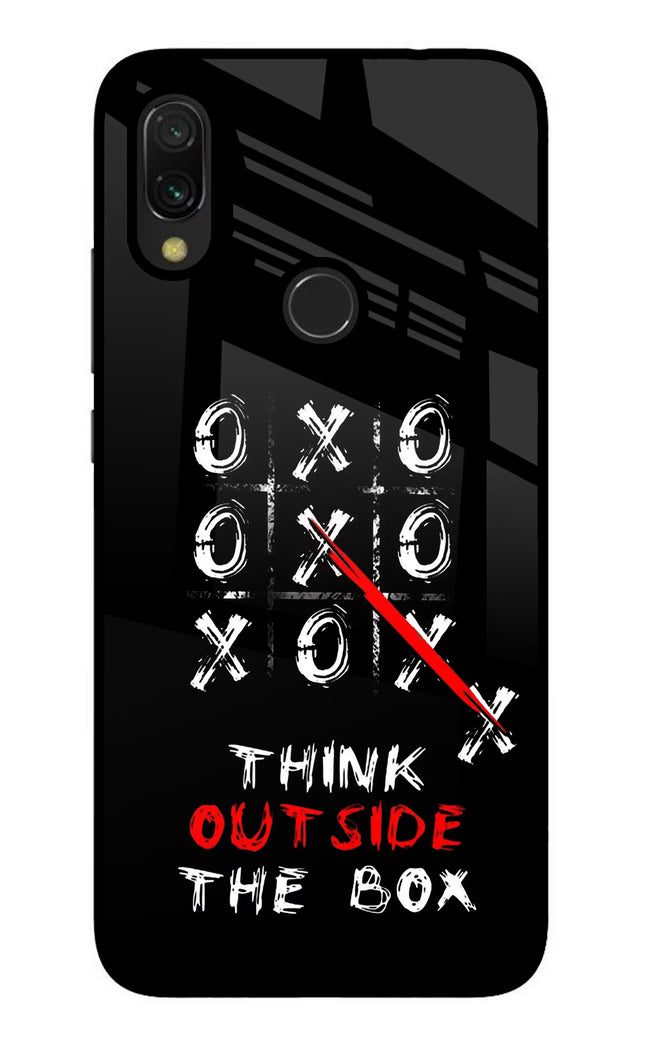 Think out of the BOX Redmi 7 Glass Case Back Cover by Casekaro