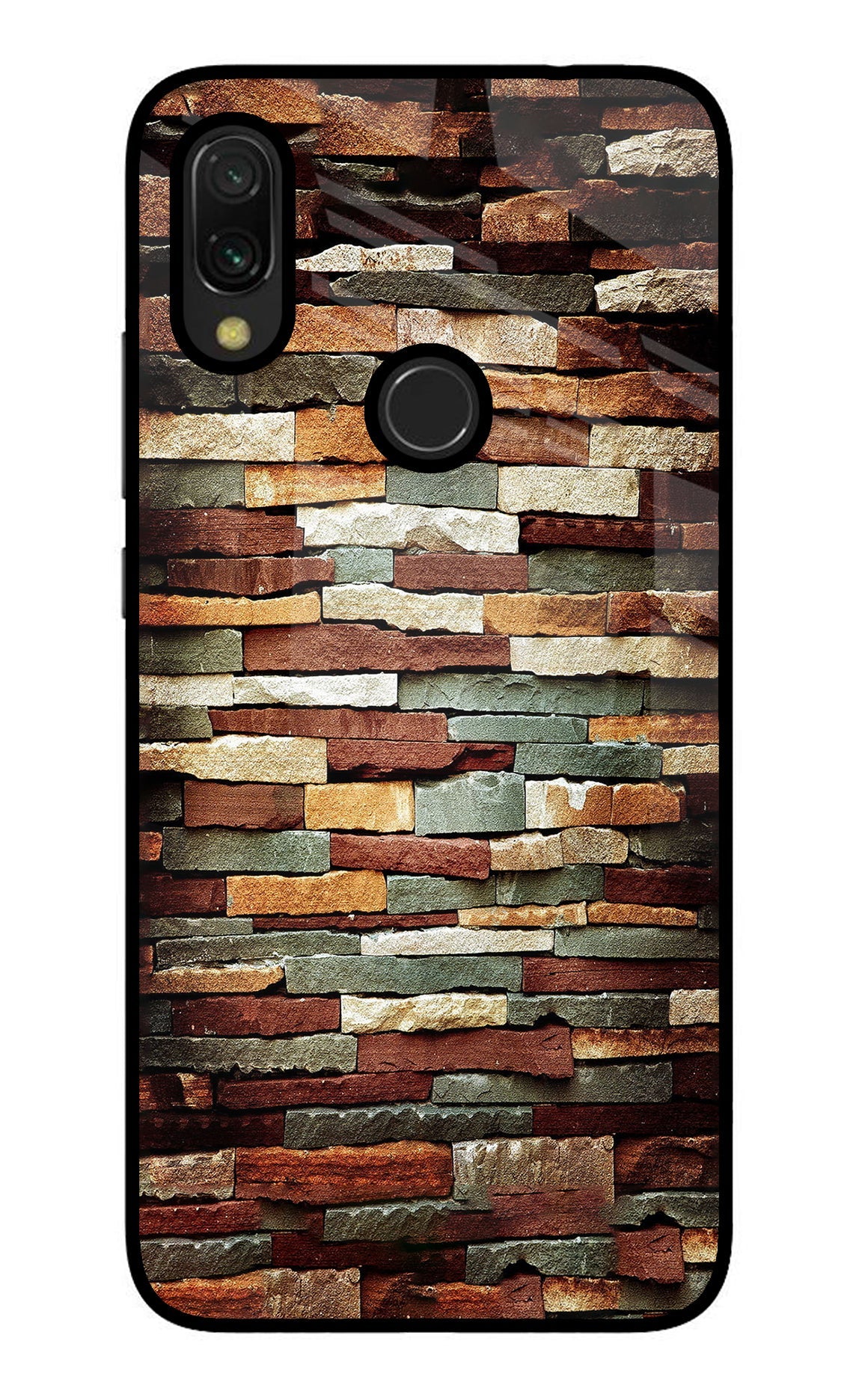 Bricks Pattern Redmi 7 Glass Case