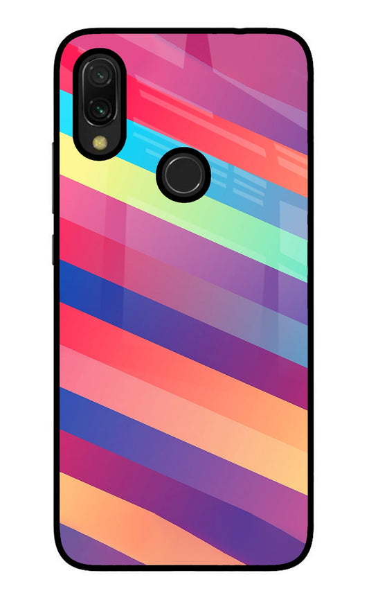 Stripes color Redmi 7 Glass Case