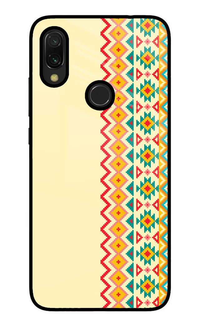 Ethnic Seamless Redmi 7 Glass Case Back Cover by Casekaro