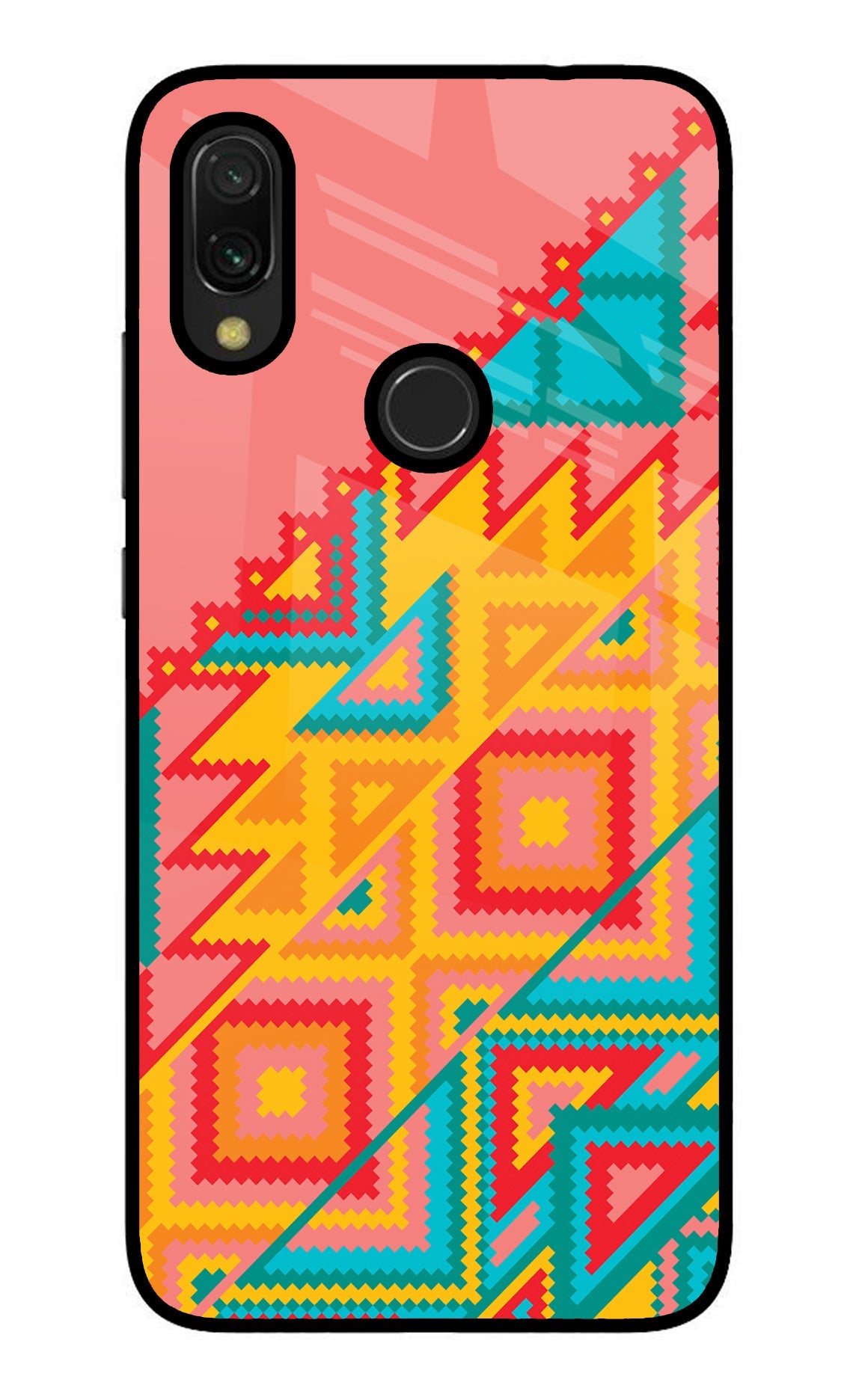 Aztec Tribal Redmi 7 Glass Case