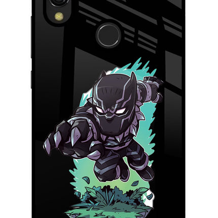 Black Panther Redmi 7 Glass Case Back Cover by Casekaro