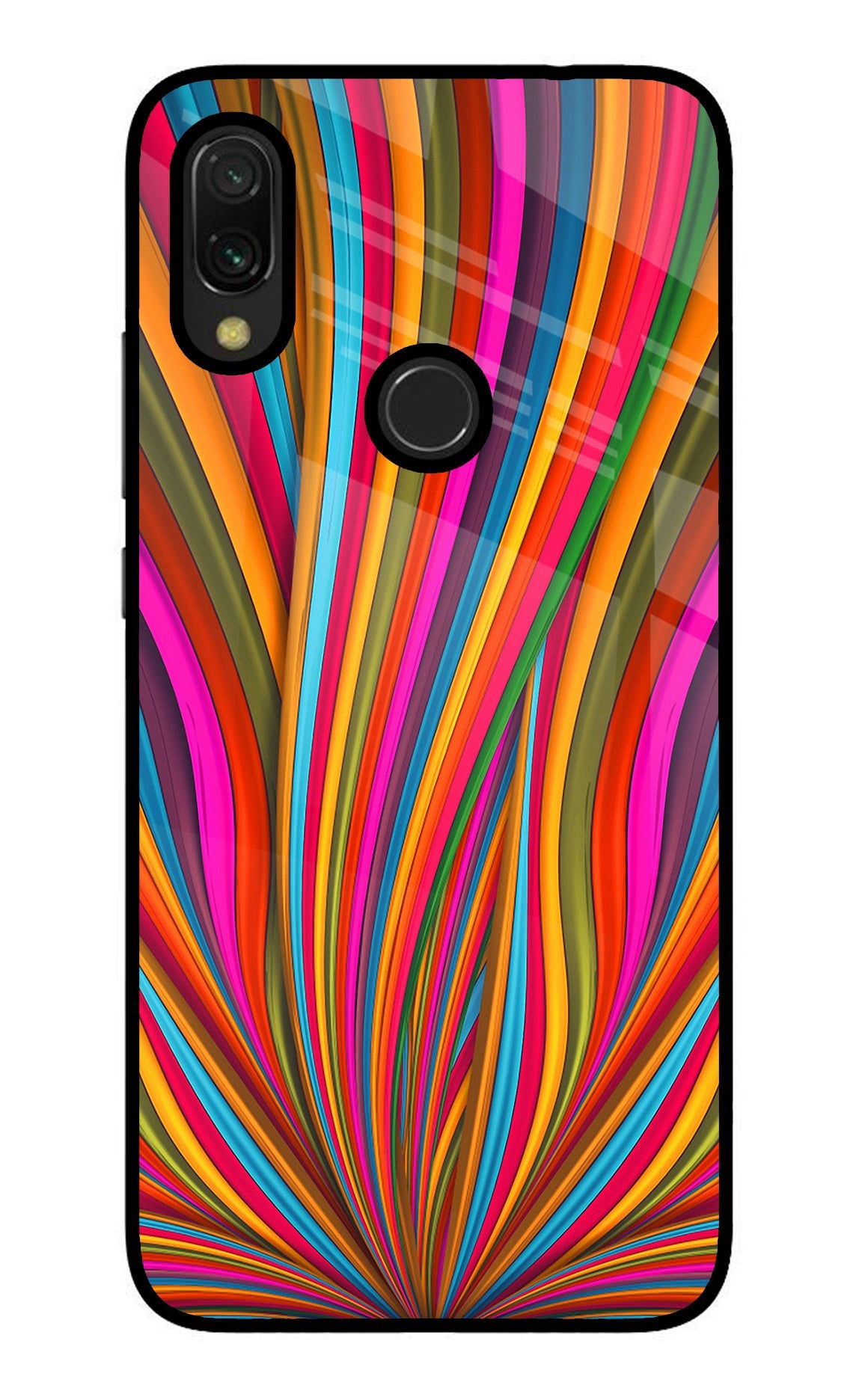 Trippy Wavy Redmi 7 Glass Case