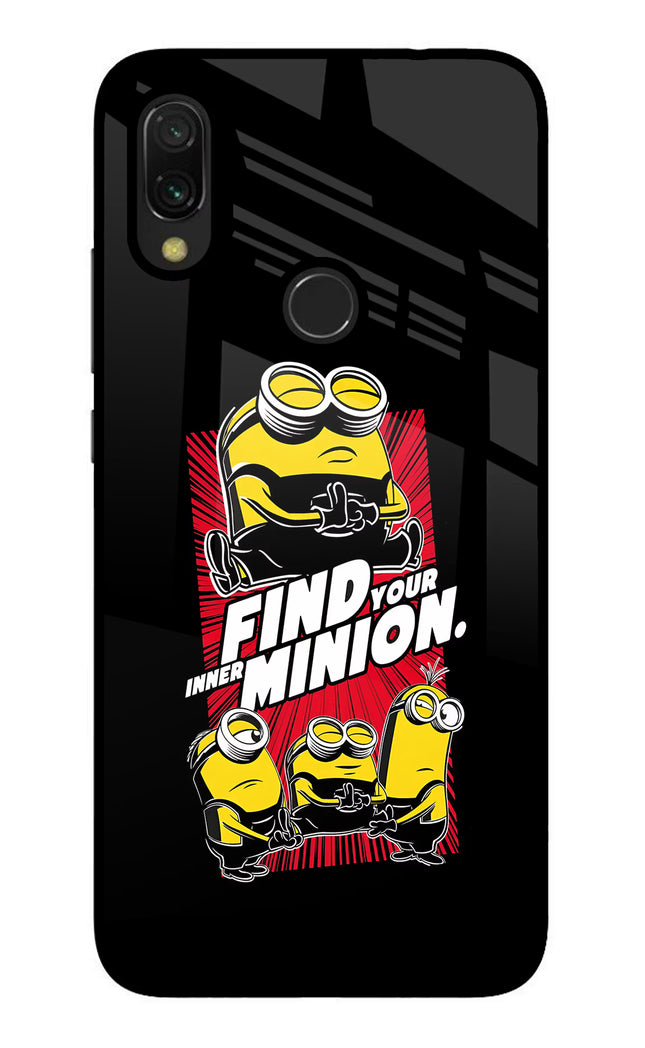Find your inner Minion Redmi 7 Glass Case Back Cover by Casekaro