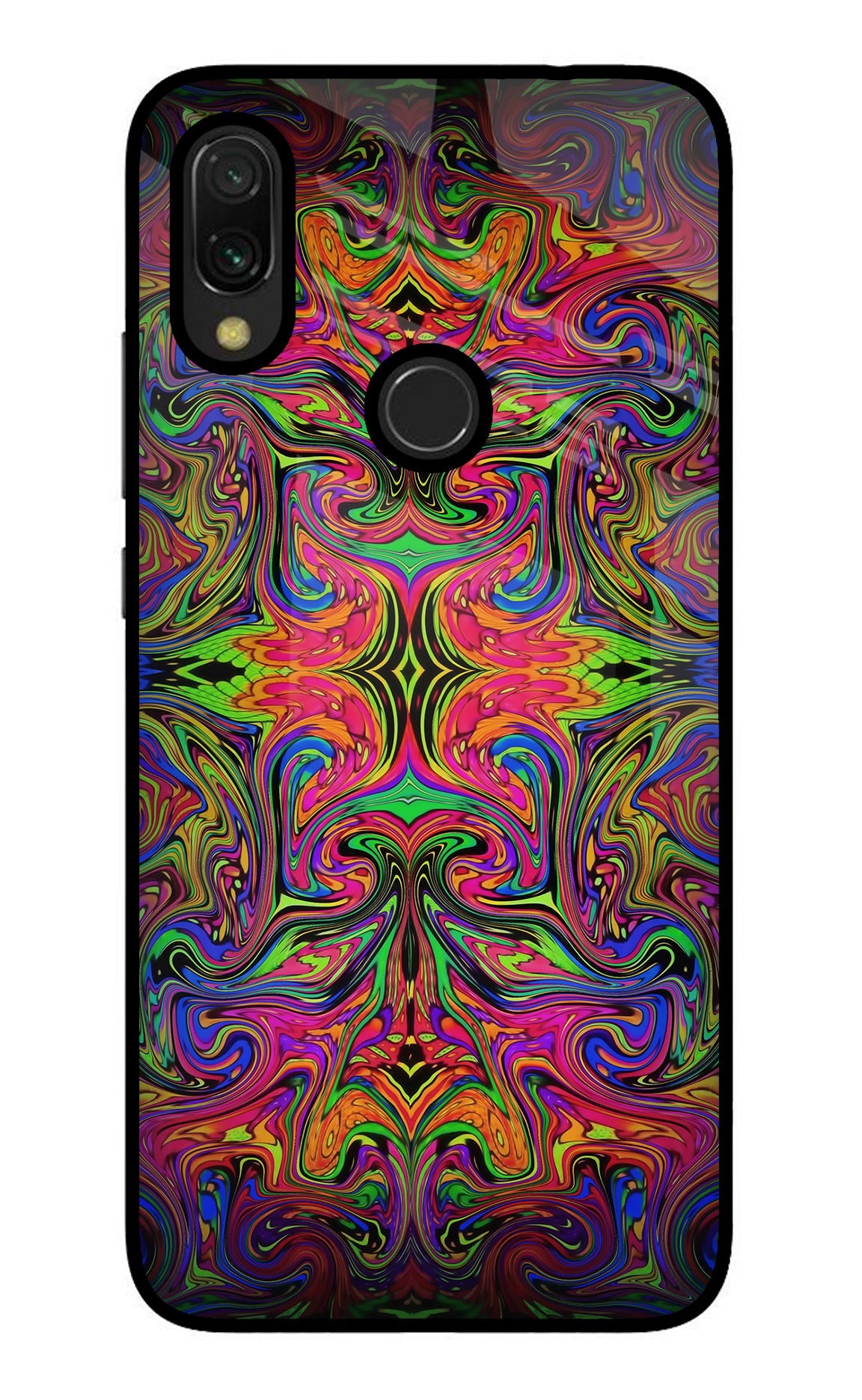 Psychedelic Art Redmi 7 Glass Case