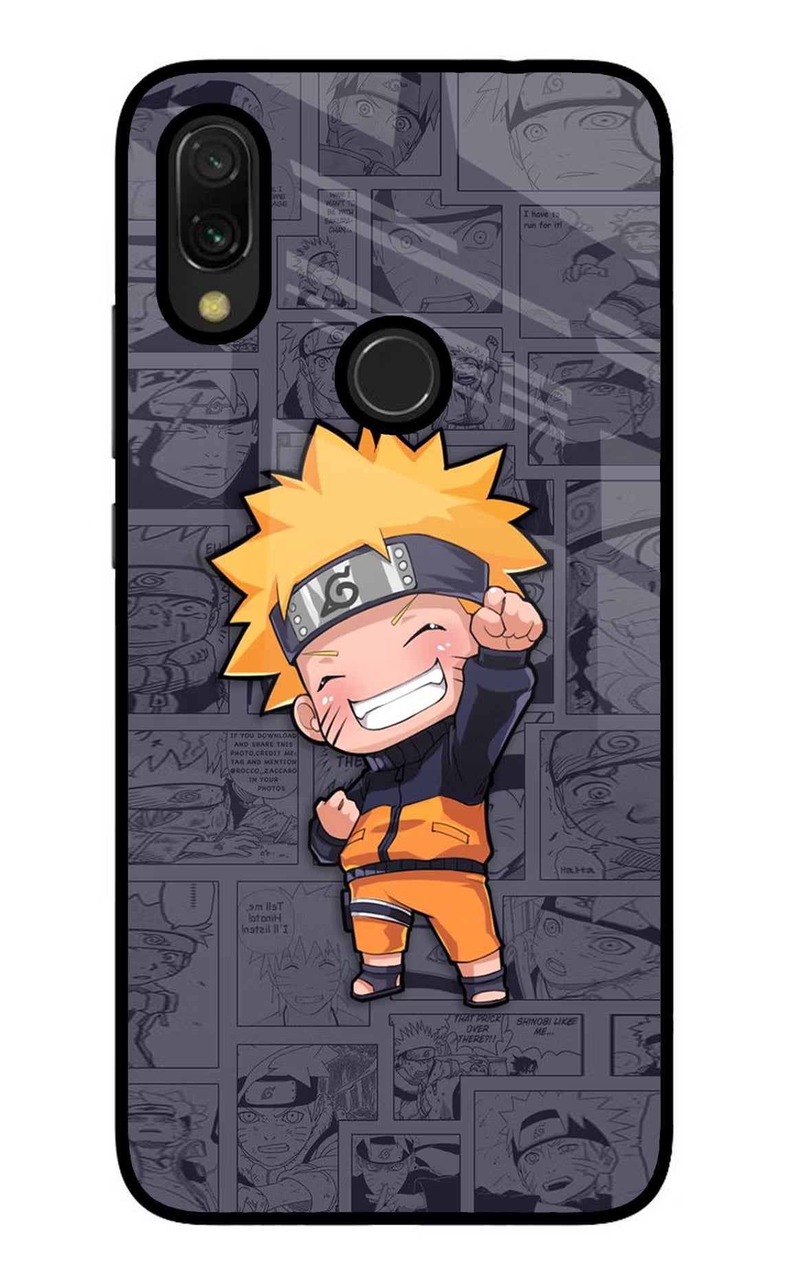 Chota Naruto Redmi 7 Glass Case Back Cover by Casekaro