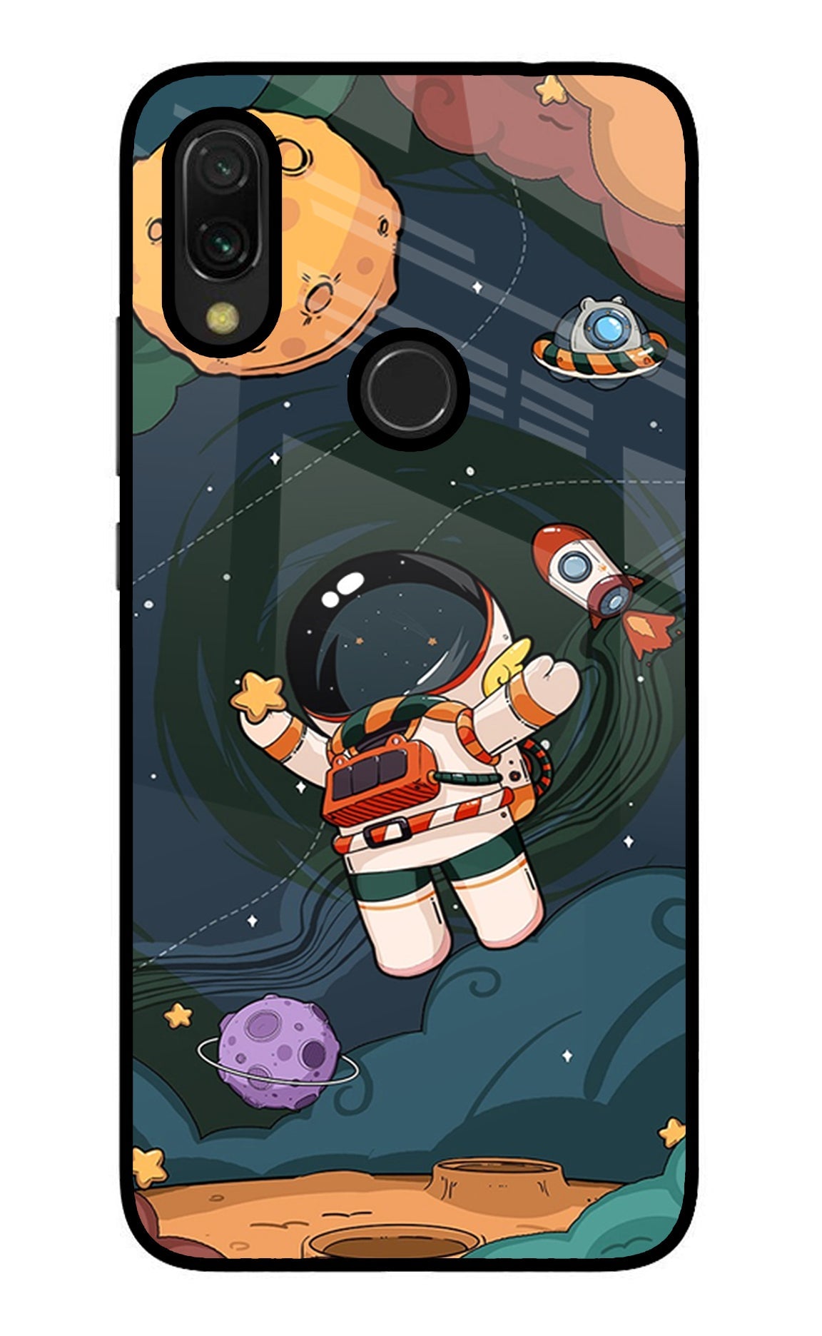 Cartoon Astronaut Redmi 7 Back Cover