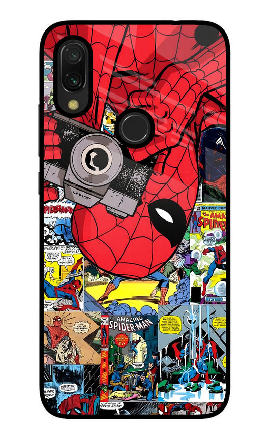 Spider Man Redmi 7 Glass Case