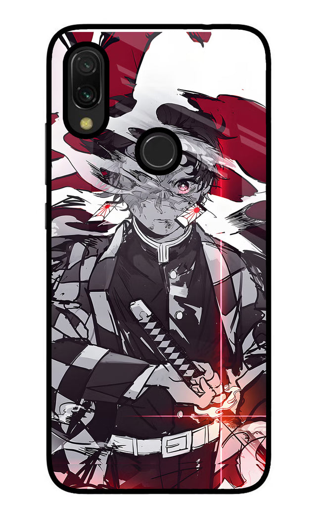 Demon Slayer Redmi 7 Glass Case Back Cover by Casekaro