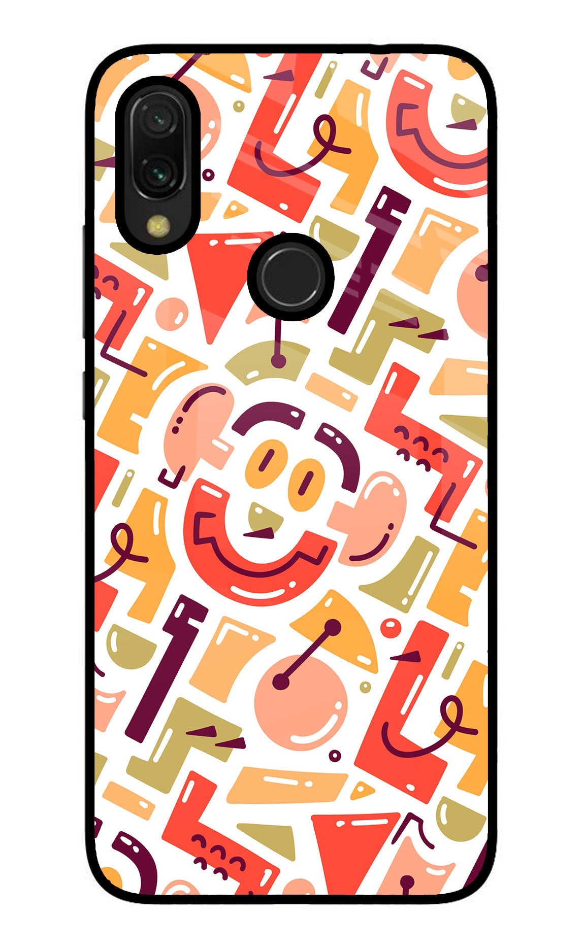 Doodle Pattern Redmi 7 Back Cover