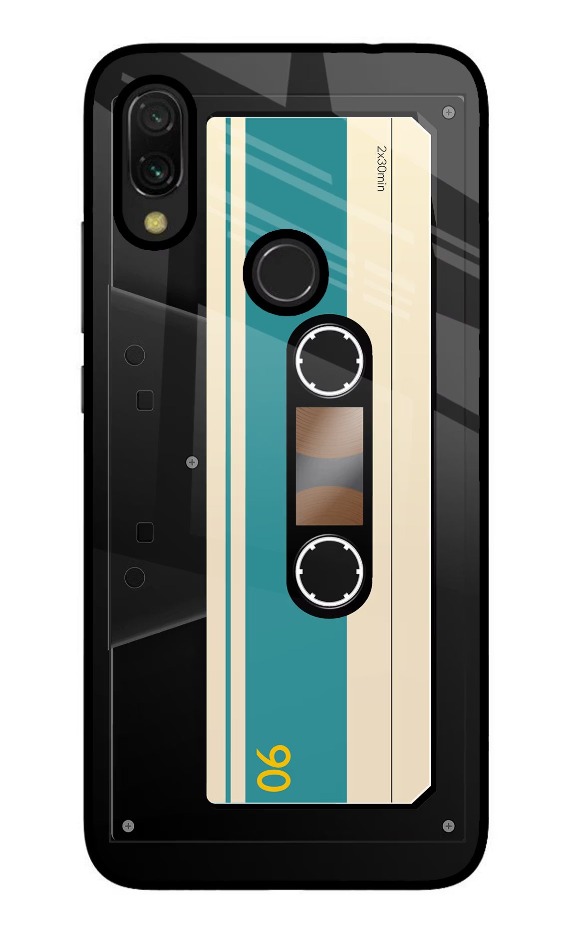 Cassette Redmi 7 Glass Case Back Cover by Casekaro