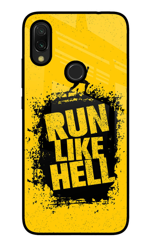 Run Like Hell Redmi 7 Glass Case