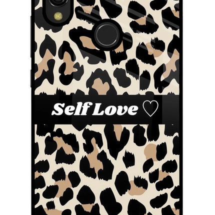 Leopard Print Self Love Redmi 7 Glass Case