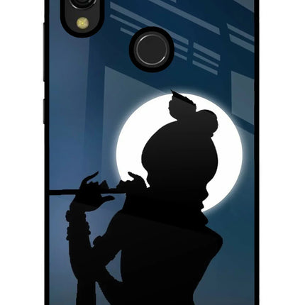 Shri Krishna Silhouette Redmi 7 Glass Case