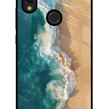 Ocean Beach Redmi 7 Glass Case Back Cover by Casekaro
