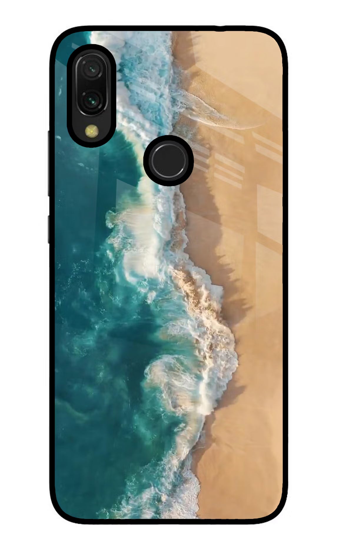 Ocean Beach Redmi 7 Glass Case Back Cover by Casekaro