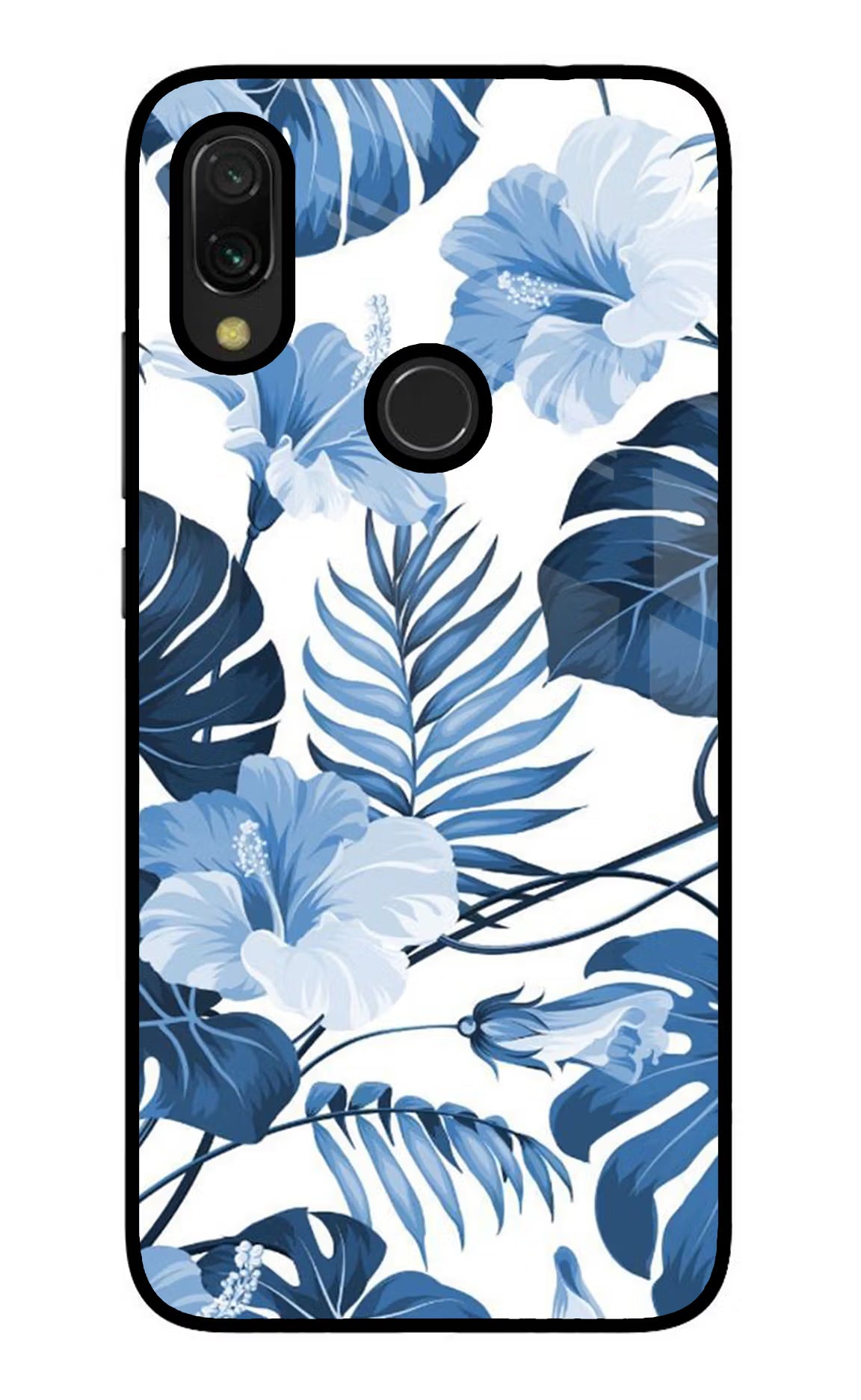 Fabric Art Redmi 7 Glass Case Back Cover by Casekaro