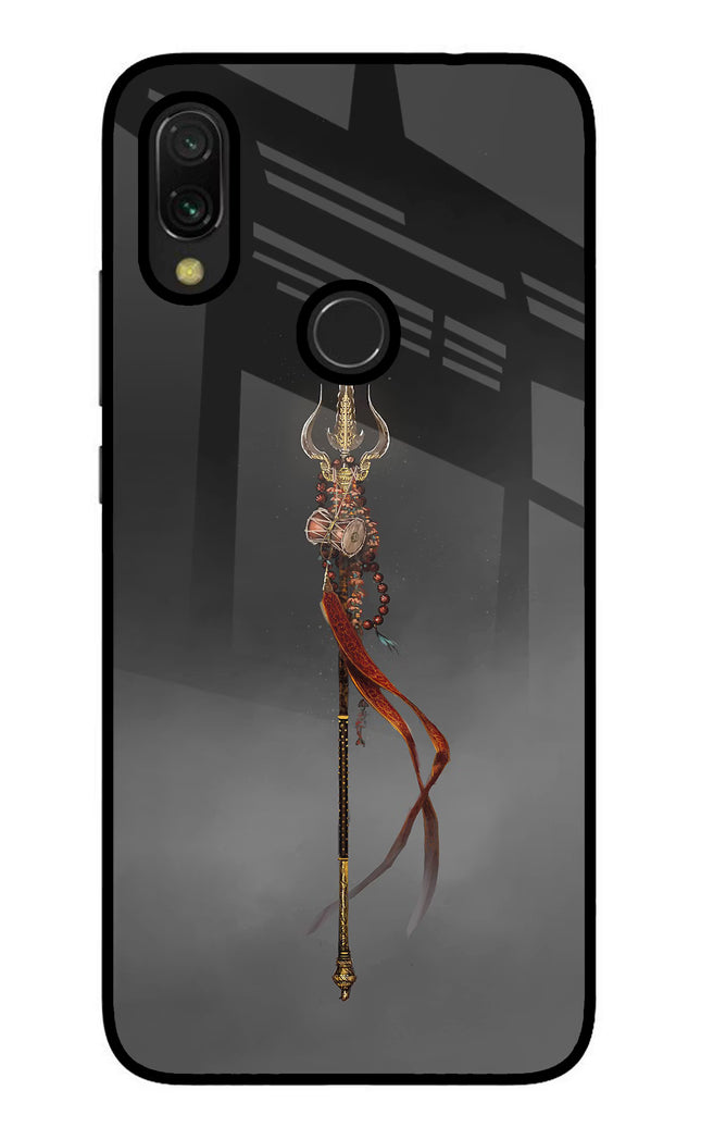 Shiv Trishul Redmi 7 Glass Case Back Cover by Casekaro