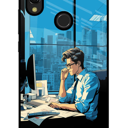 Focused Hustler (AI Generated) Redmi 7 Glass Case Back Cover by Casekaro