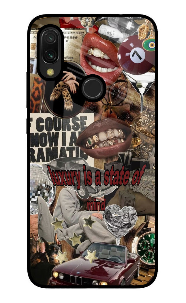 Luxury Redmi 7 Glass Case Back Cover by Casekaro