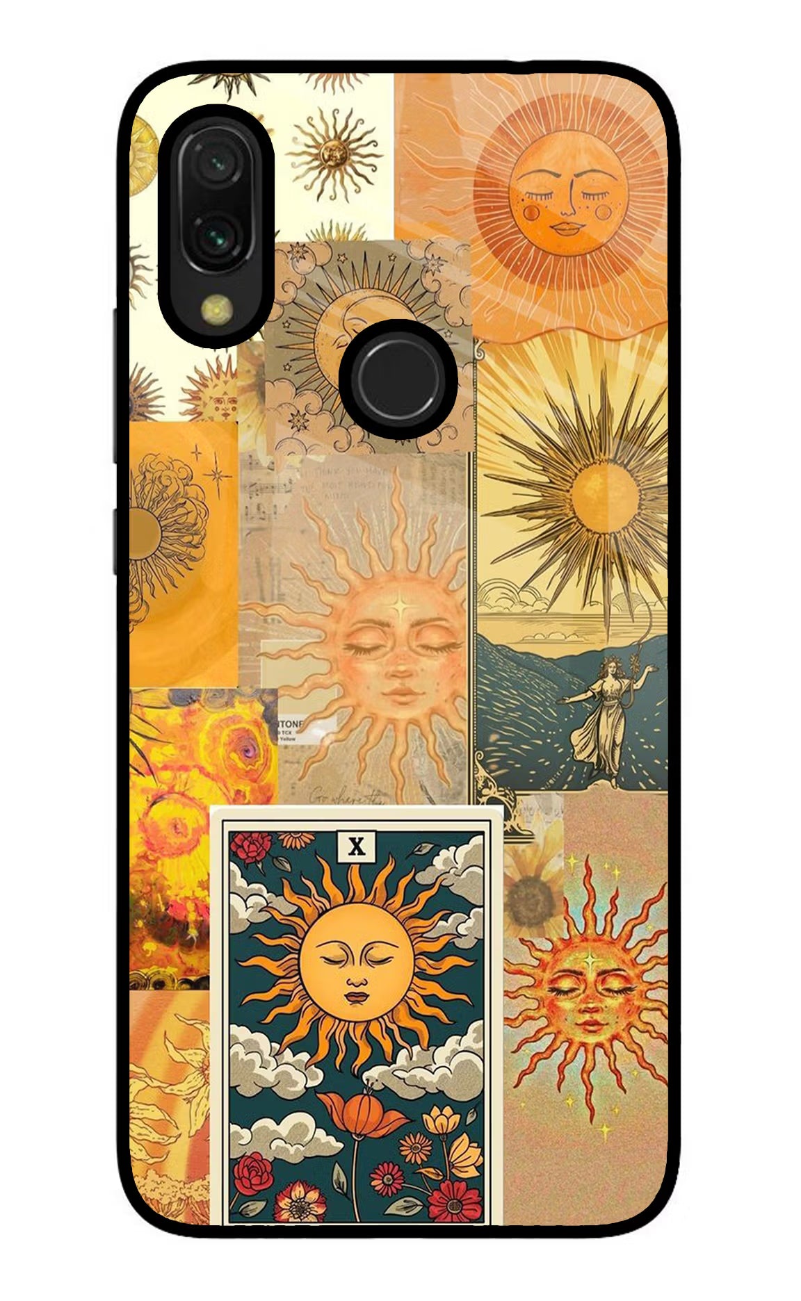 Sun Redmi 7 Glass Case Back Cover by Casekaro