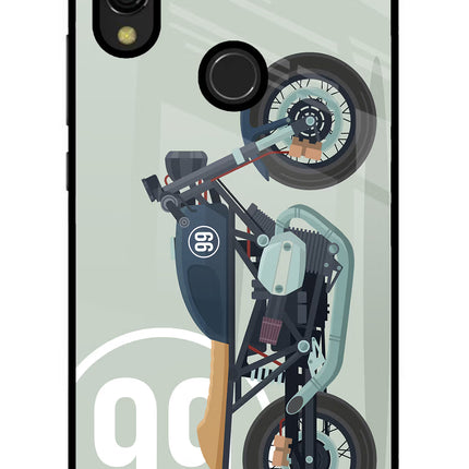 Classic Cafe Racer 99 Redmi 7 Glass Case Back Cover by Casekaro