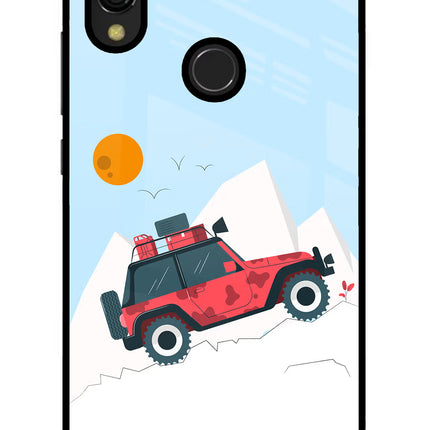 Mountain Trail Beast Redmi 7 Glass Case Back Cover by Casekaro