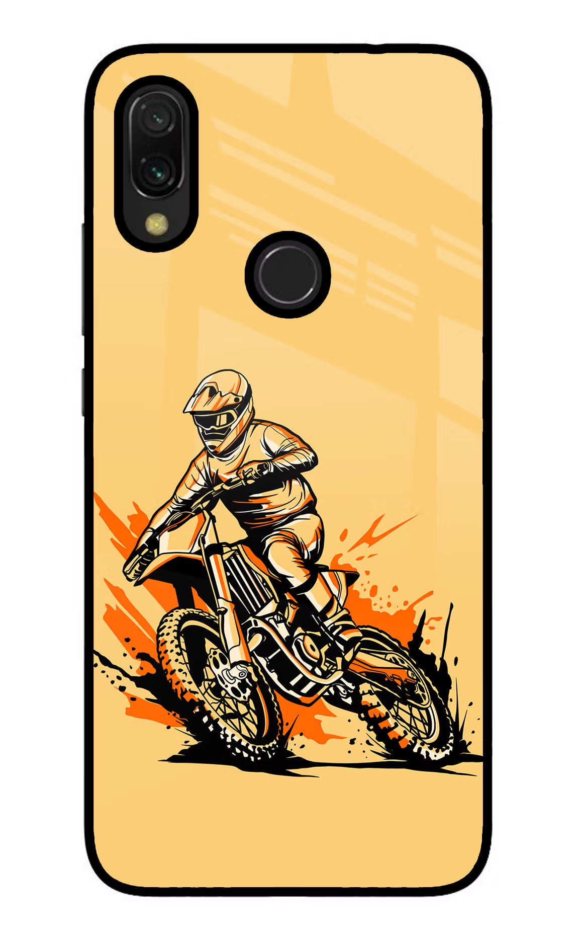 Off-Road Fury Redmi 7 Glass Case Back Cover by Casekaro