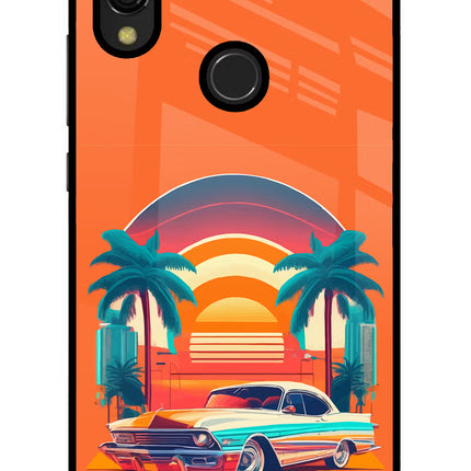 Palm Drive 80s Redmi 7 Glass Case
