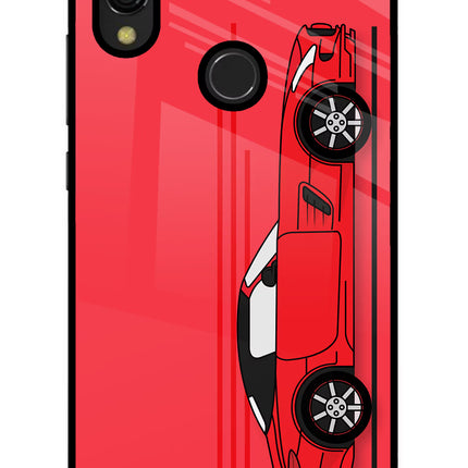 Red Velocity Redmi 7 Glass Case