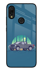 Retro Garage Vibe Redmi 7 Glass Case