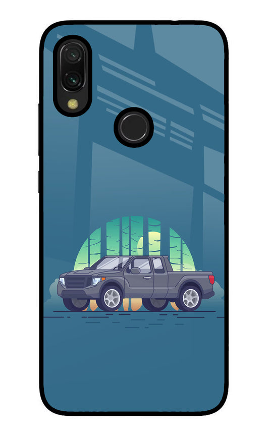 Retro Garage Vibe Redmi 7 Glass Case