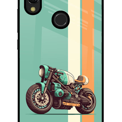 Striped Moto Drift Redmi 7 Glass Case