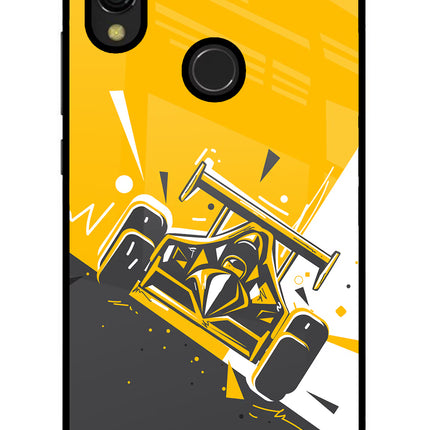 Track King Redmi 7 Glass Case Back Cover by Casekaro