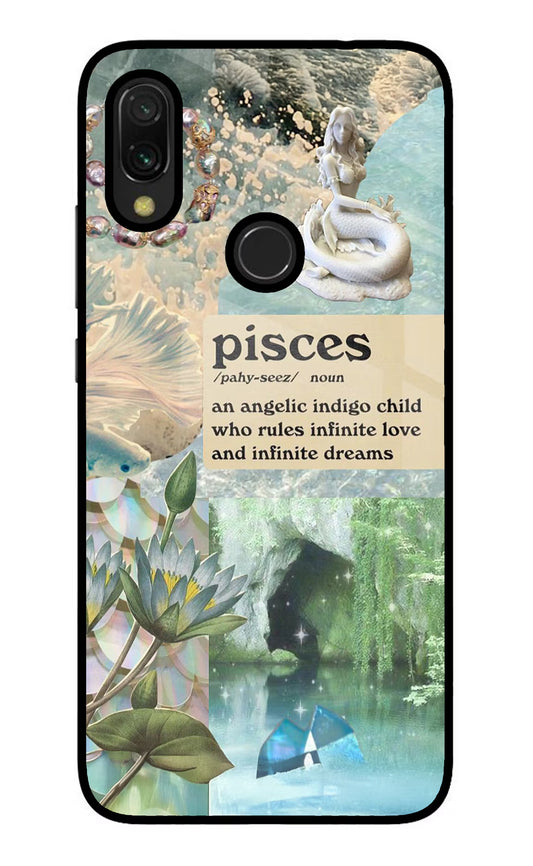 Pisces Zodiac Redmi 7 Glass Case