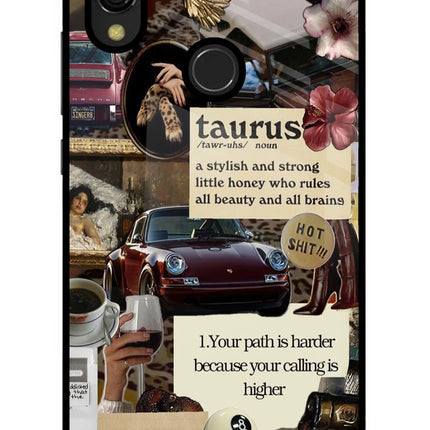 Taurus Zodiac Redmi 7 Glass Case