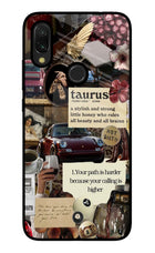 Taurus Zodiac Redmi 7 Glass Case