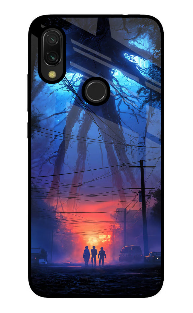 Ordinary Things Shadow Redmi 7 Glass Case Back Cover by Casekaro