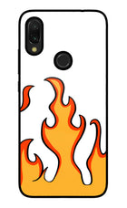 Fired Up – White Redmi 7 Glass Case