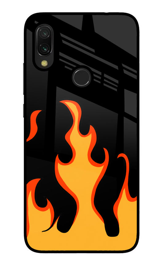 Fired Up – Black Redmi 7 Glass Case