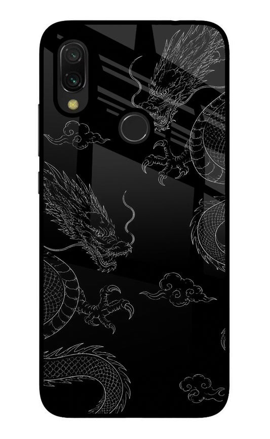 Twin Dragons Redmi 7 Glass Case