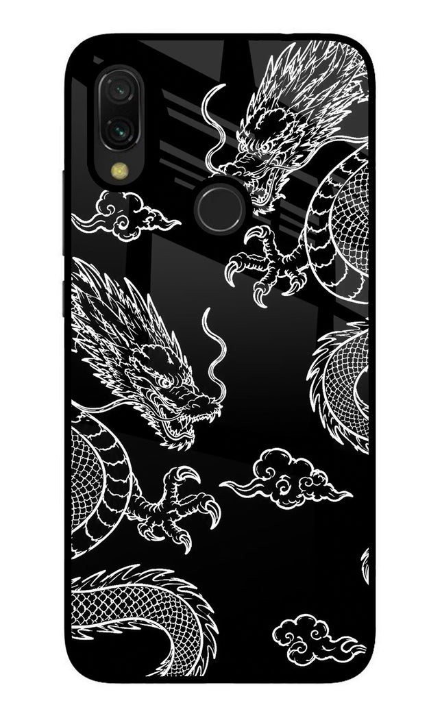 Twin Dragons Redmi 7 Glass Case