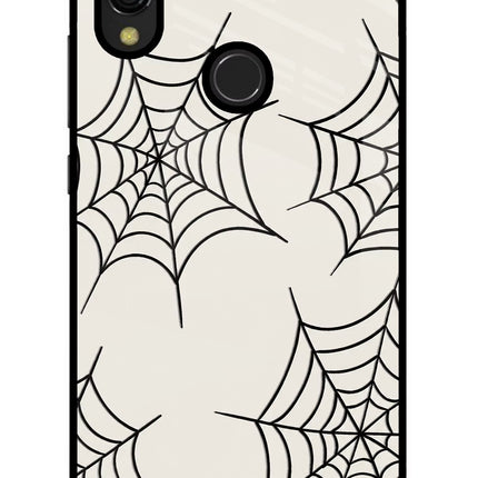 Spider Web Redmi 7 Glass Case Back Cover by Casekaro