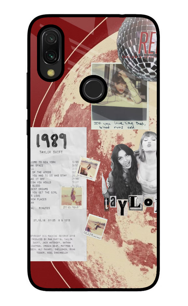 Taylor Swift Redmi 7 Glass Case