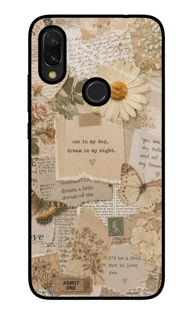 Vintage case Redmi 7 Glass Case