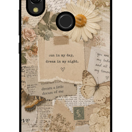 Vintage case Redmi 7 Glass Case Back Cover by Casekaro